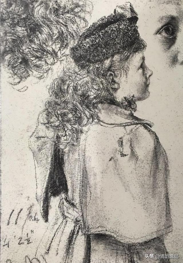 门采尔素描作品素描的先驱后世深受影响的一代绘画大师