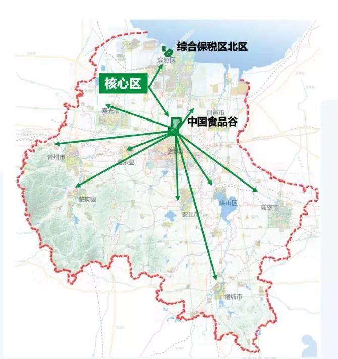 潍坊高新区各街道地图图片