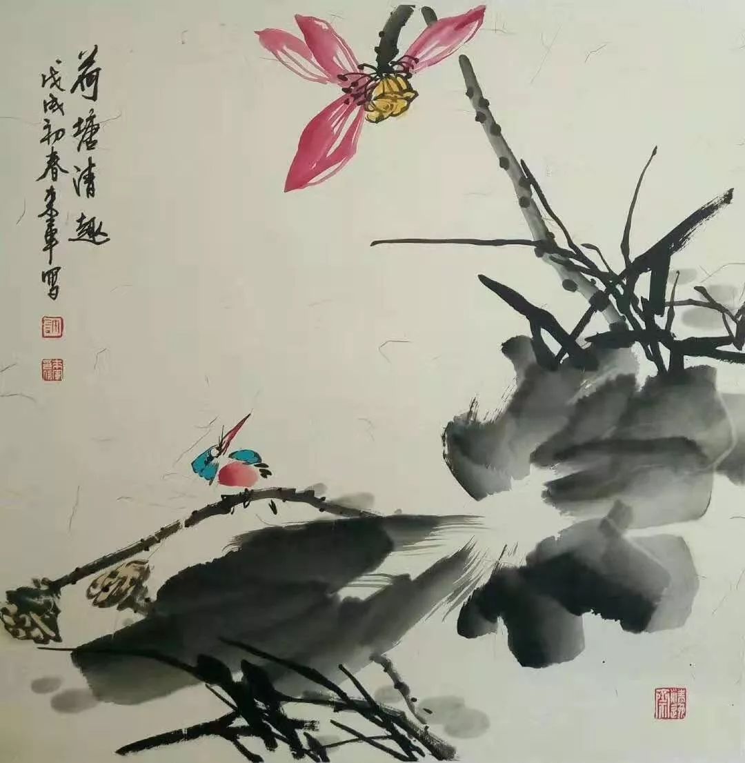 楊麗莉 《花鳥》郭亞梅 《嘎湯帕印象》趙巖《追夢人》宋明林 《山水