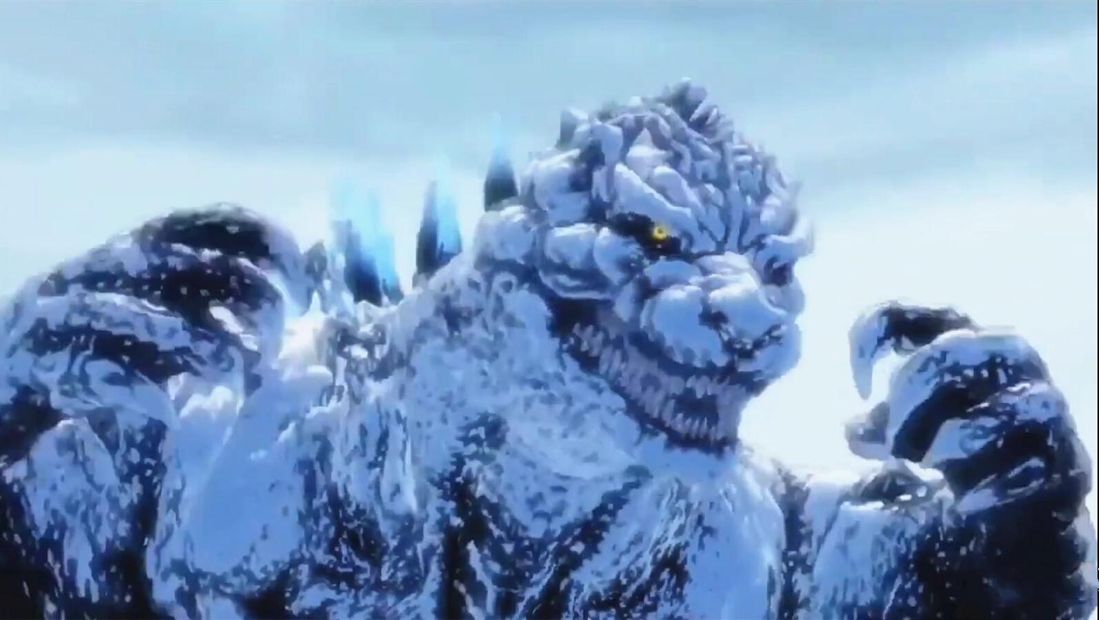 原创全新怪兽之王现身冰雪哥斯拉亮相身体被冰雪覆盖