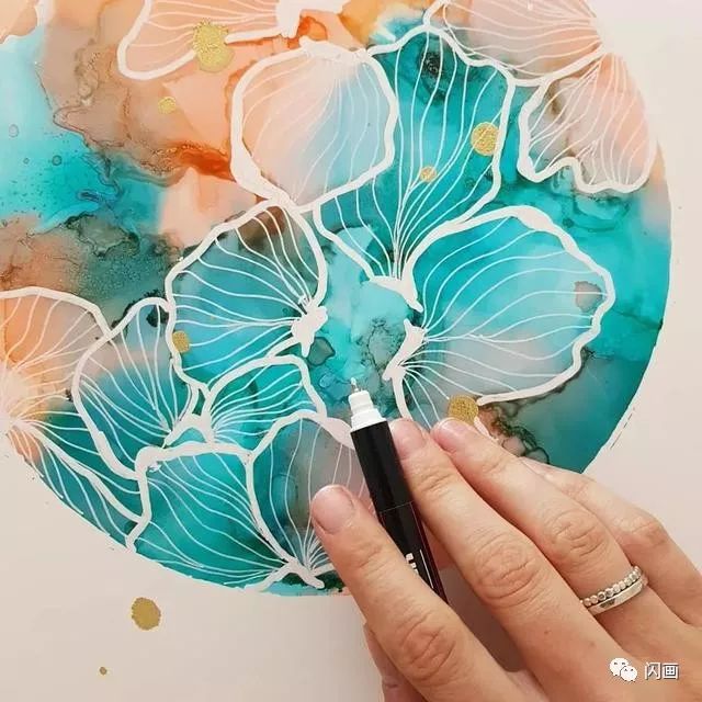 马克笔水彩丙烯的搭配美翻了内附教程