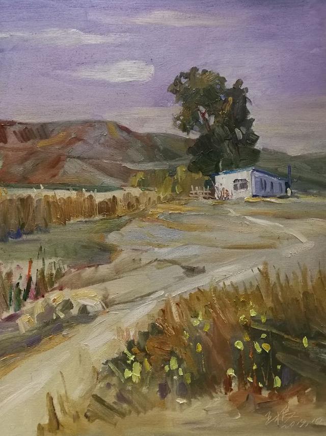王根油画2019年静物风景写生作品