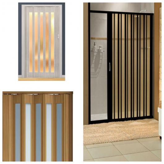 如今流行用pcv半透明折叠门才省地