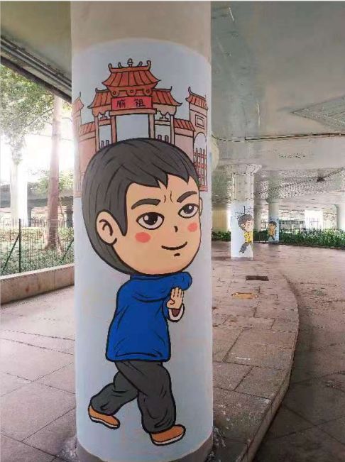 惊艳旧柱子现潮画禅城城市空间焕新颜