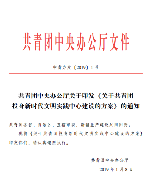 共青团投身新时代文明实践中心建设的方案》06为大力推进全面从严治团