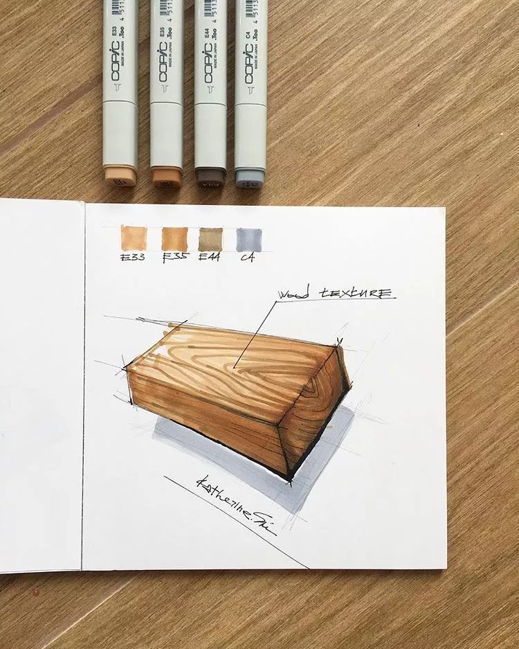 手绘马克笔材质表现