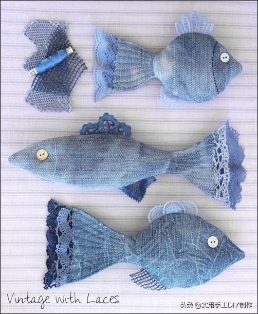 棉布手工缝制小鱼图片