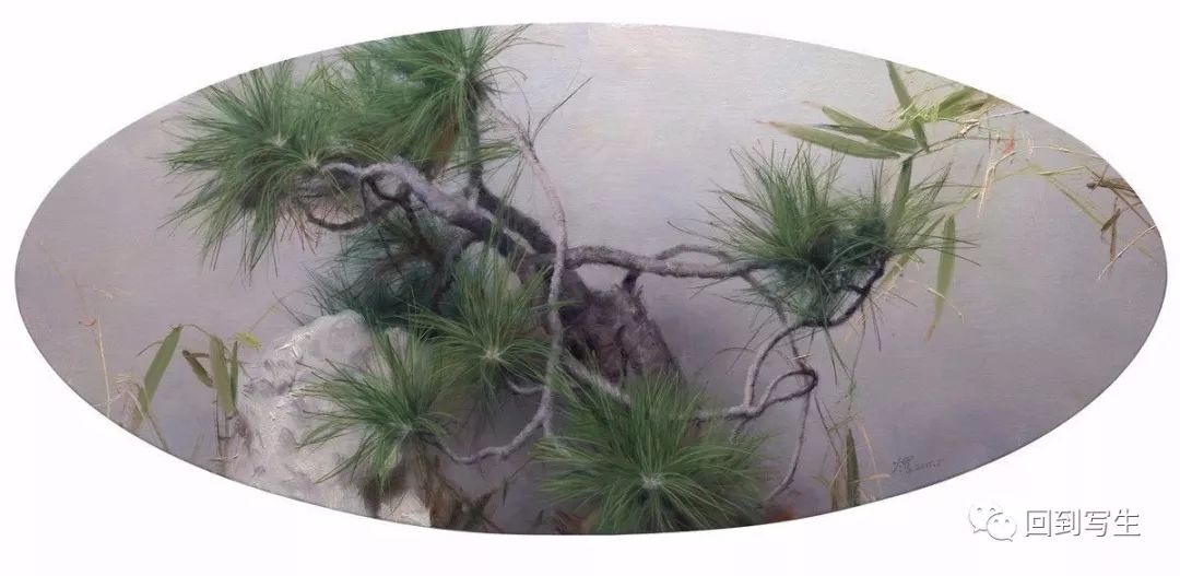 《新竹》201070cm×50cm布面油彩《竹子》——冷军我描绘的就是我们