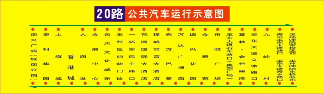 玉林公交车路线图图片