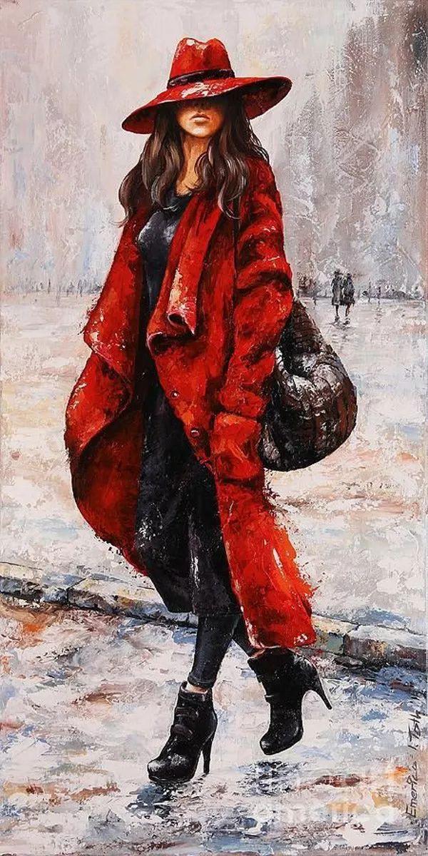 匈牙利画家emerico imre toth油画所表现的女性人物极具自己的风格,或