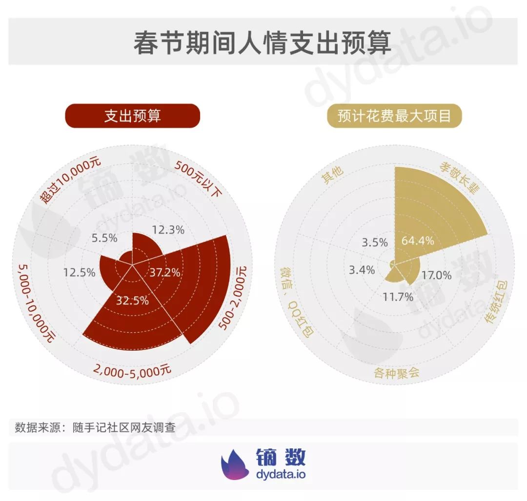 春节开销扇形统计图图片