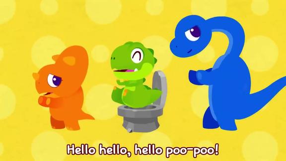 一只拉屎的恐龙掉了下来