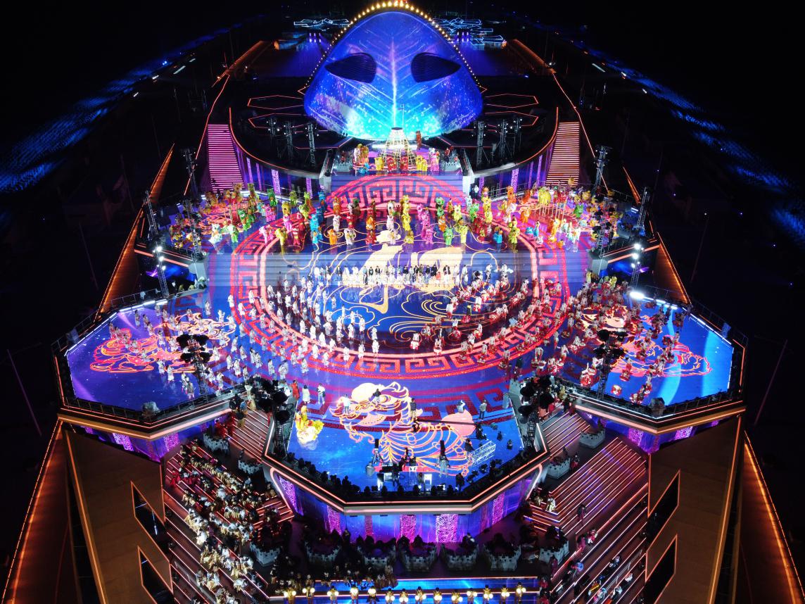 大湾风央视春晚分会场这艘大船太壮观了