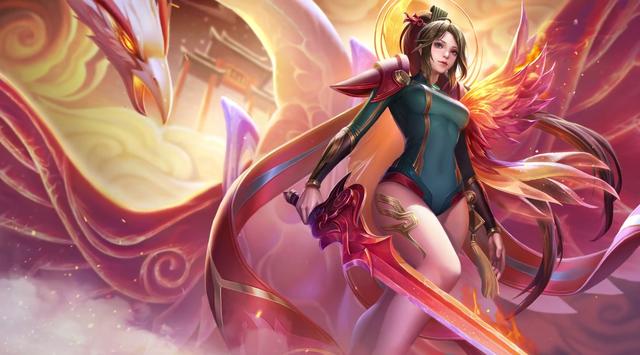 上图就是国际版阿轲新皮肤的原画,背景的凤凰是不是和李白的凤求凰有