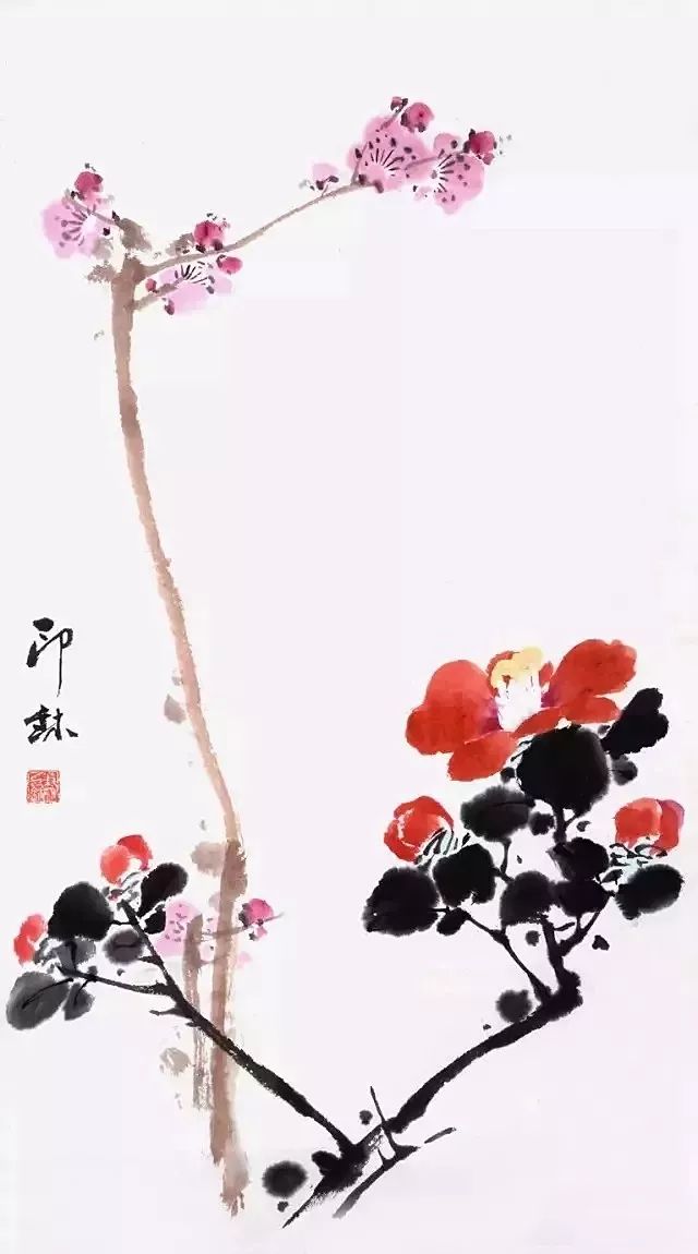 红梅迎春,这幅梅花他画了100天!_萧朗