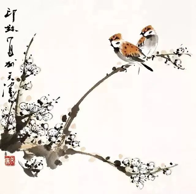 红梅迎春,这幅梅花他画了100天!_萧朗