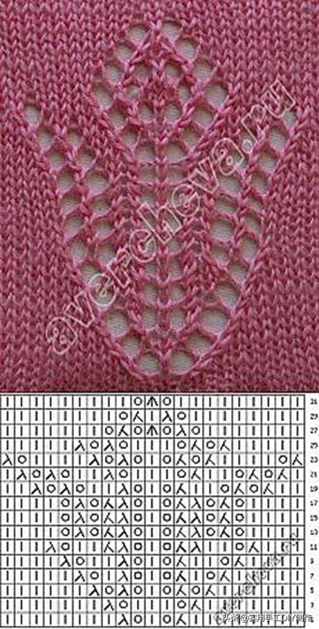 「针织图解」28个花朵镂空图案,适合于编织套头衫,开衫等