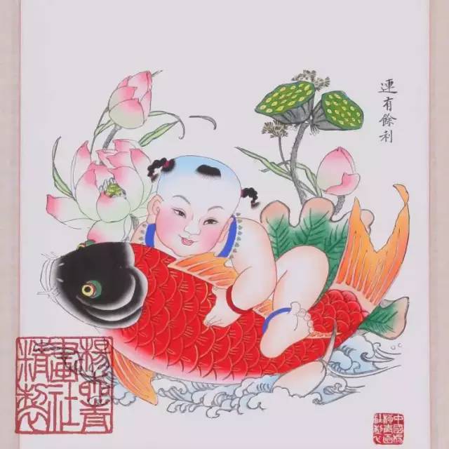 《龍鳳呈祥 》在中國傳統觀念中,龍和鳳代表著吉慶之事,此年畫最宜