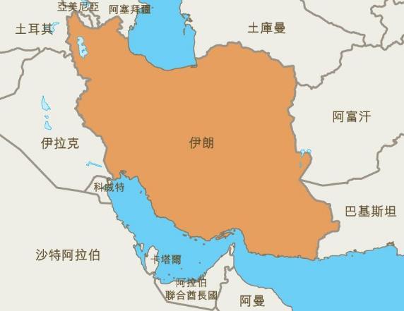 伊朗地图位置图片