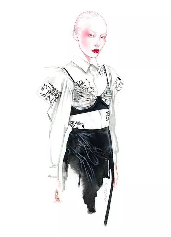 30幅半身效果图:时装效果图赏析!_服装