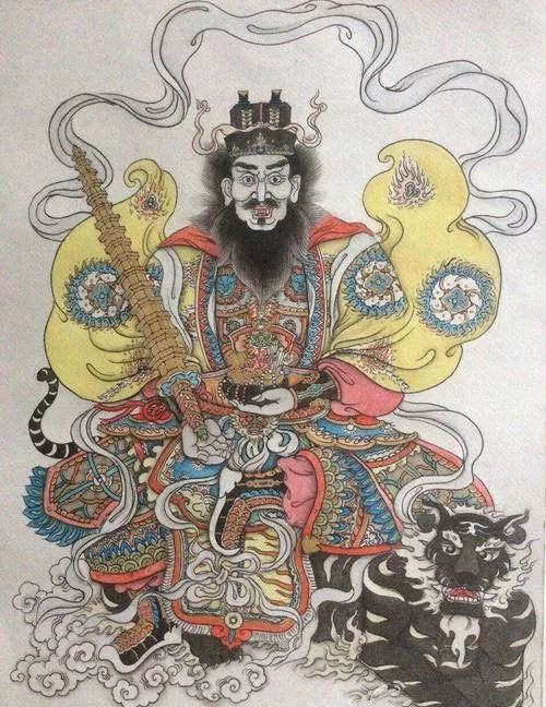 除了赵玄坛被尊为"正财神"外,民间还有"偏财神"五显财神,"文财神"财帛