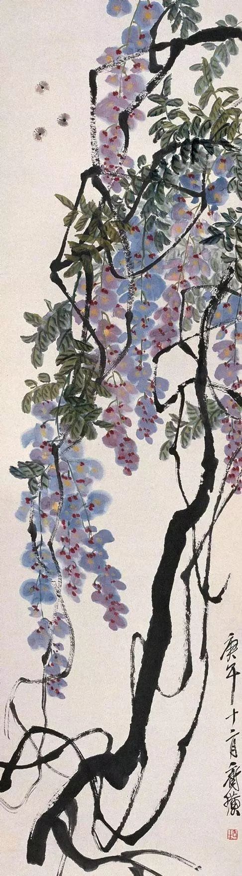 齐白石紫藤花画里有风