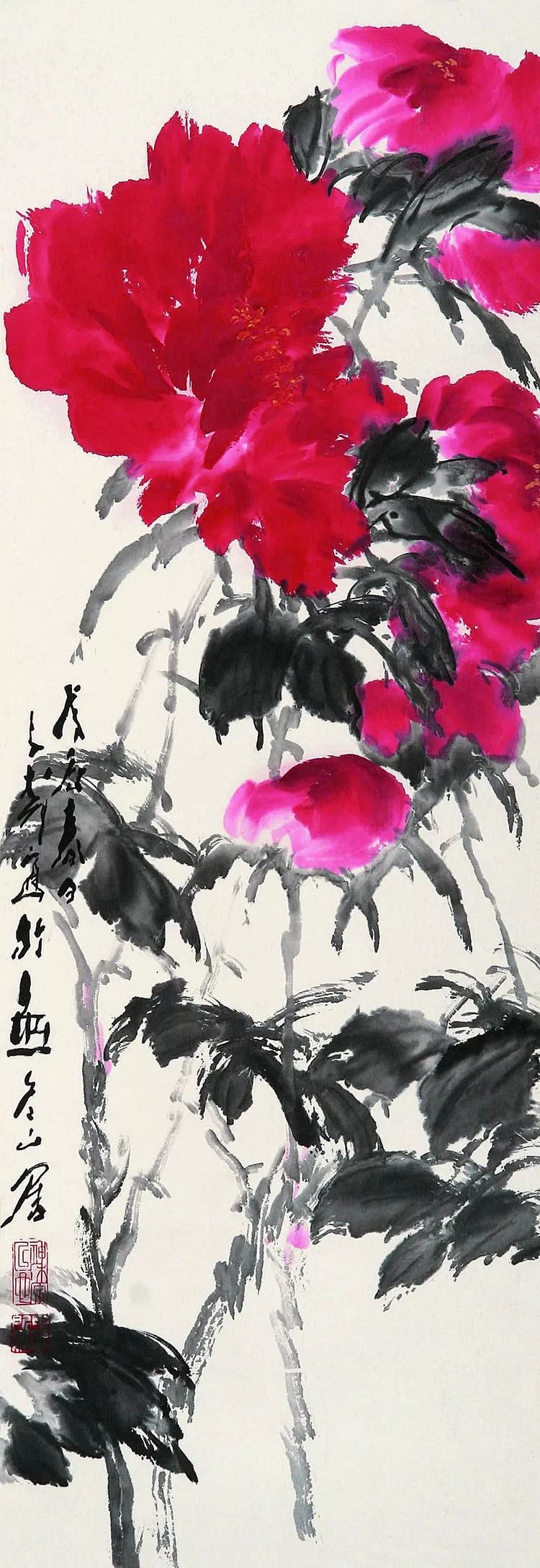 花开富贵迎新春他的大写意牡丹好洒脱