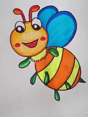 儿童画小蜜蜂来采蜜啦简单易学