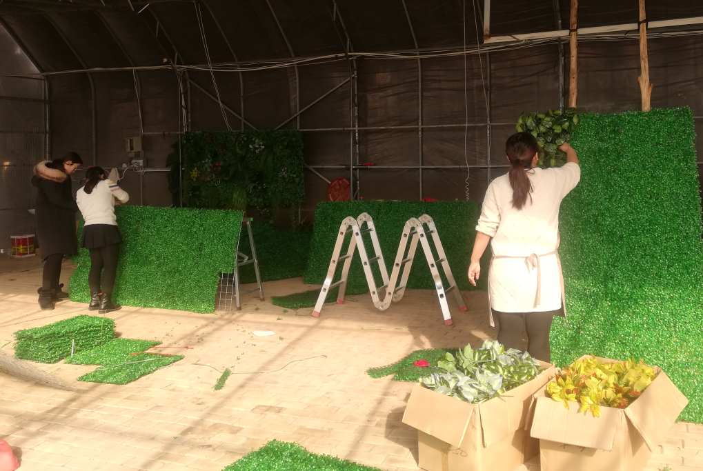 商场大型室内仿真植物墙安装工艺及注意事项青岛植物墙