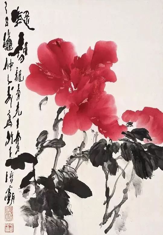 花开富贵迎新春|他的大写意牡丹好洒脱!_王子