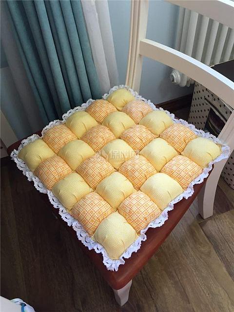全机缝的方式做泡芙坐垫泡芙拼布垫的另一种做法你喜欢吗