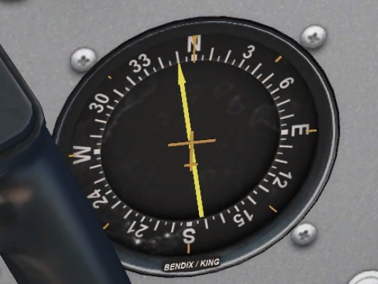 读出指针读数为电台相对方位角(rb),当adf的obs选择为当前飞行航向时