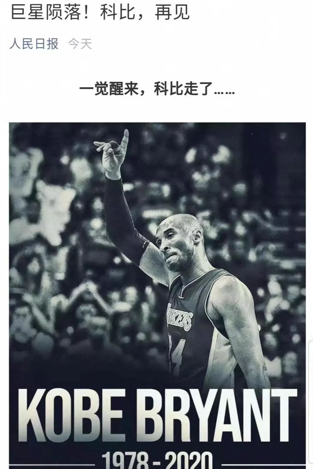 黑曼巴精神永垂不朽_科比·布莱恩特