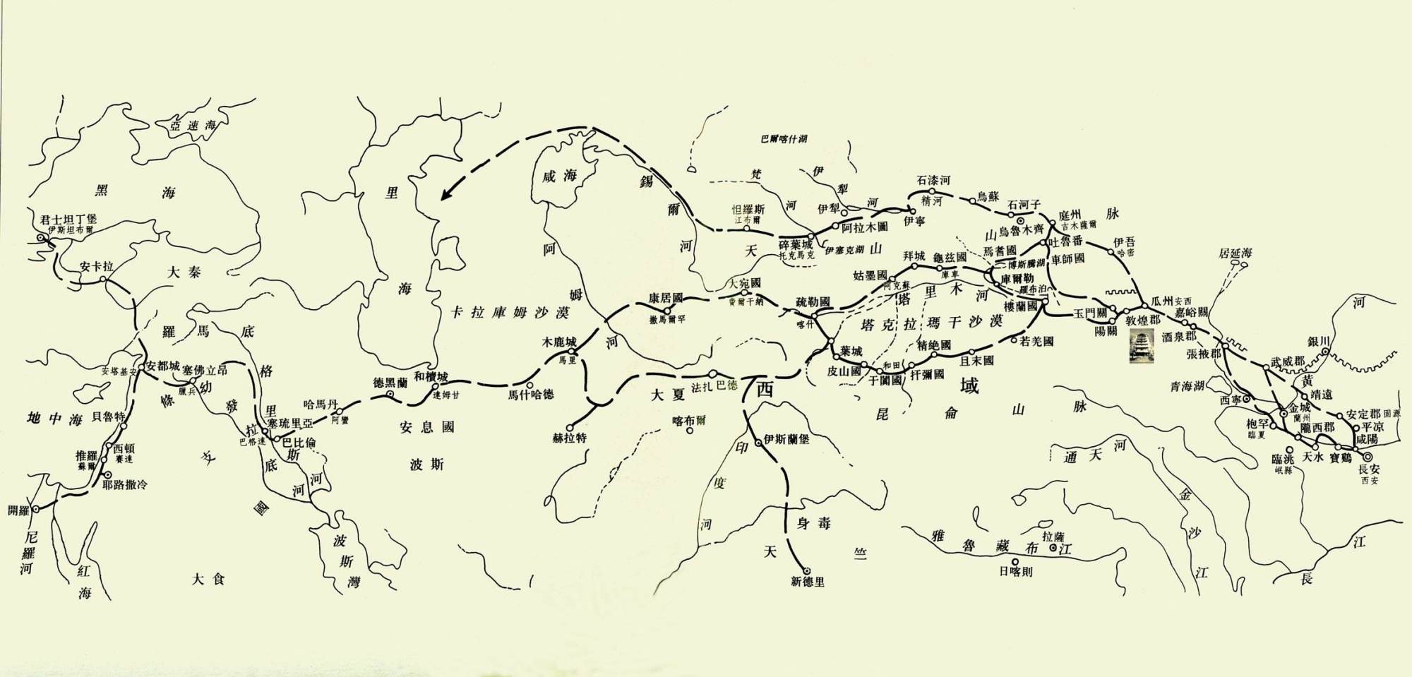 丝绸之路画图图片