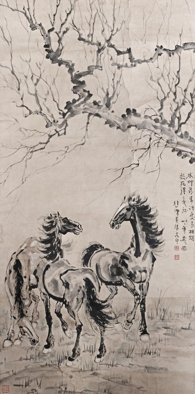 中国现代画家徐悲鸿的马画作品欣赏