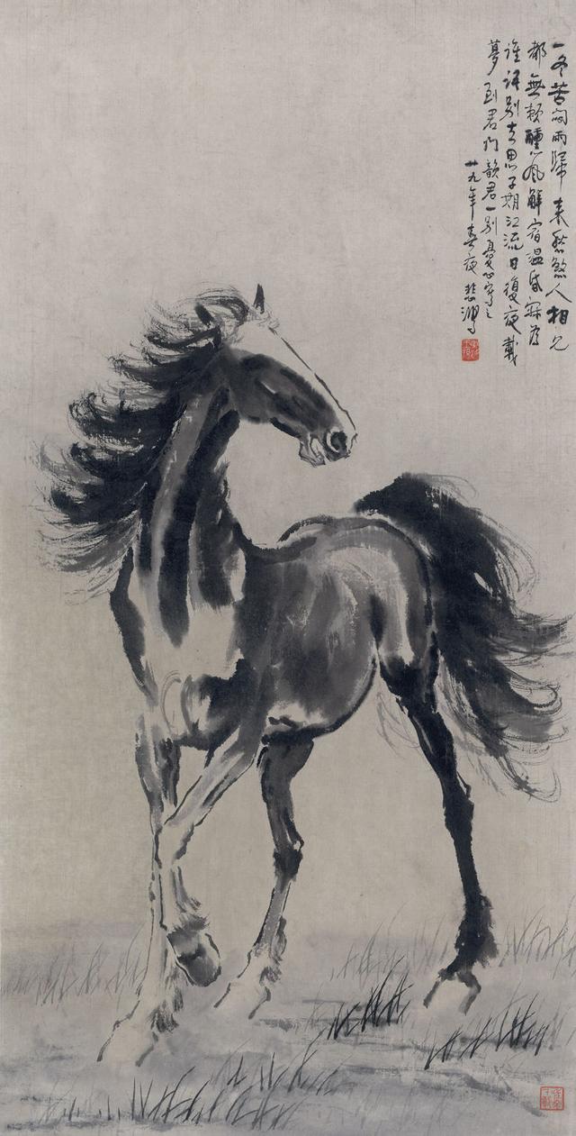 中国现代画家徐悲鸿的马画作品欣赏