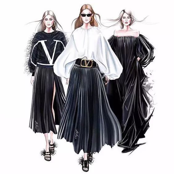 100例精美服装效果图款式图赏析