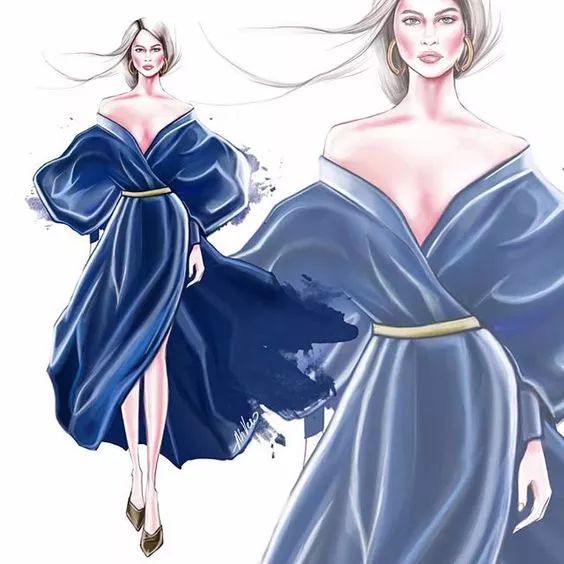 100例精美服装效果图款式图赏析