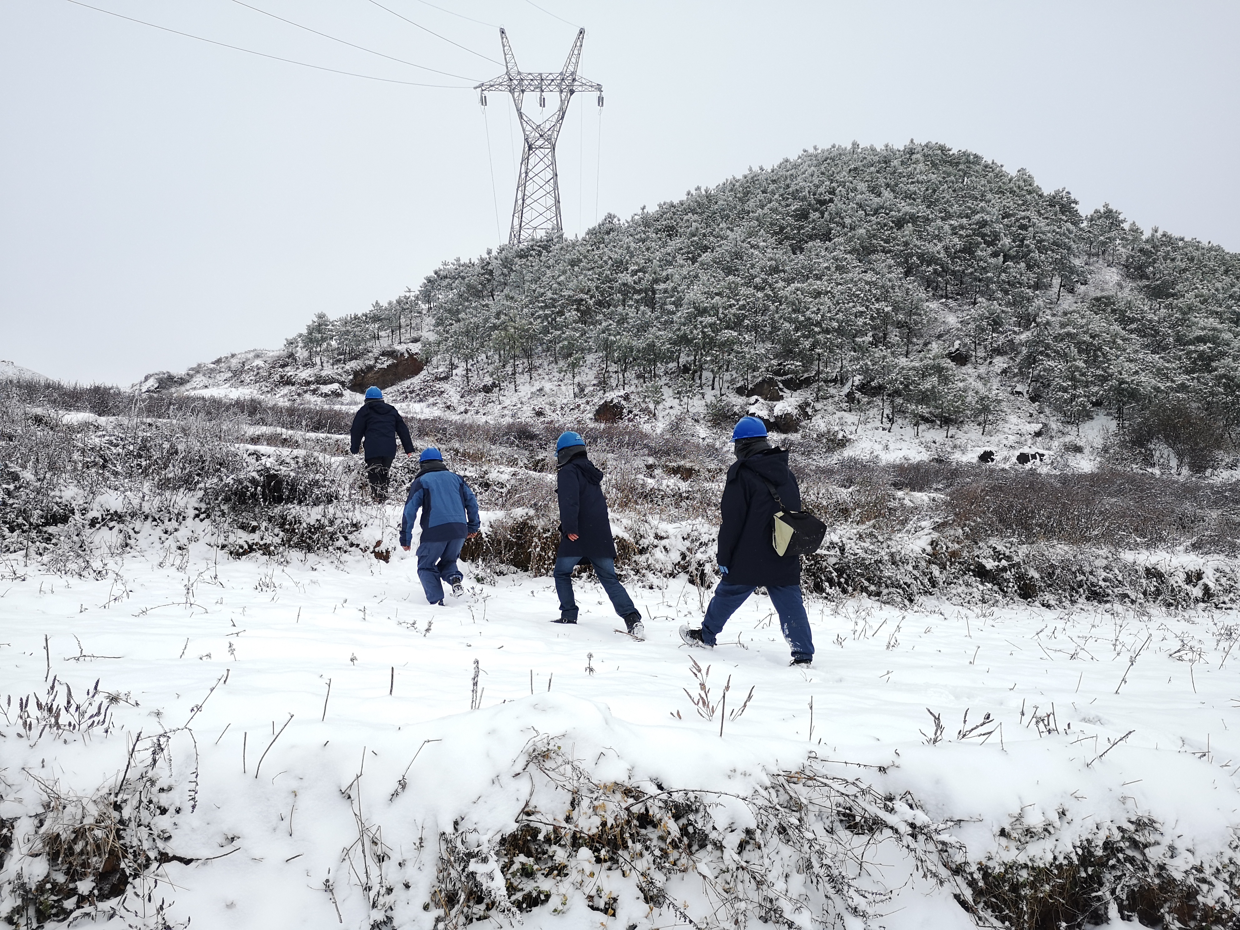 威宁供电局浴雪抢修确保佳节供电