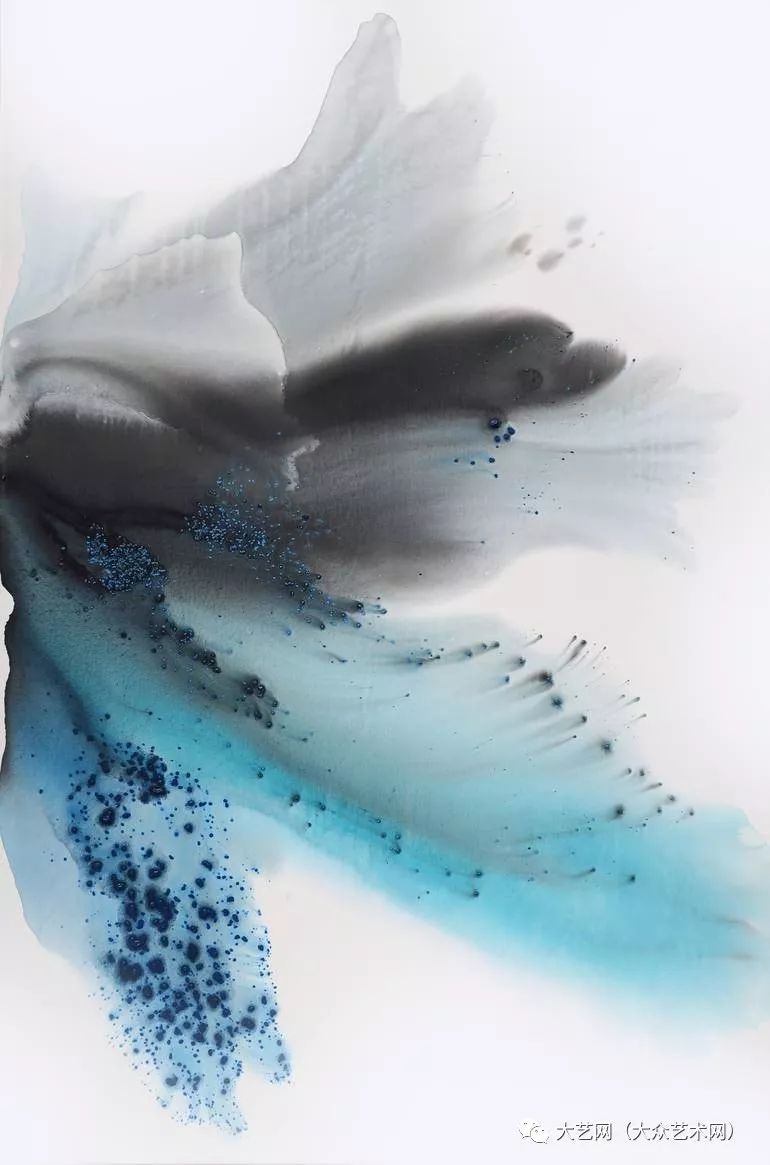 法国抽象派女画家穆里尔 · 那珀丽(muriel napoli)水墨画作品