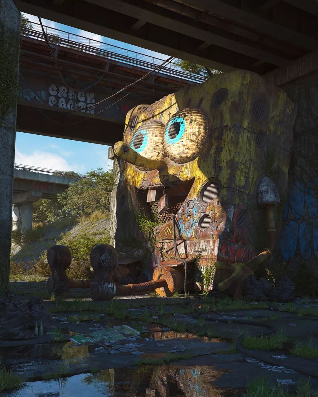作品不仅用到了 c4d 和 octane render也用到了 substance painter