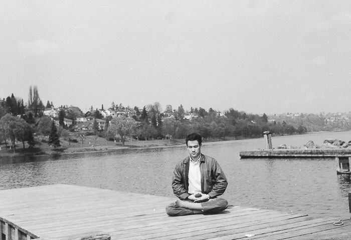 李小龙与叶问珍贵照片深圳弘义咏春拳馆提供