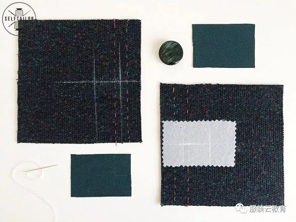 图解双嵌线扣眼的制作工艺_服装