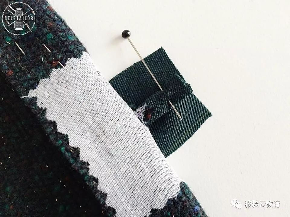 图解双嵌线扣眼的制作工艺_服装
