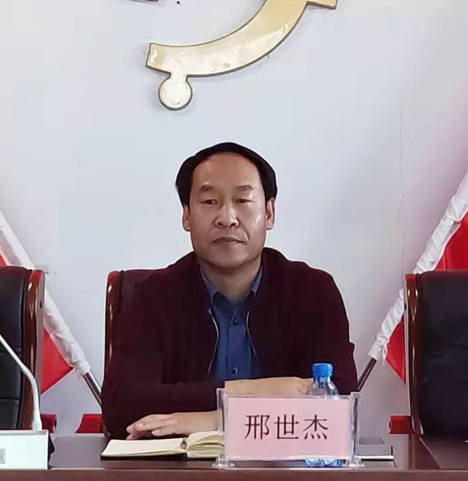 镇党委书记邢世杰主持会议,镇领导班子成员,各社区总支书记,村党支部