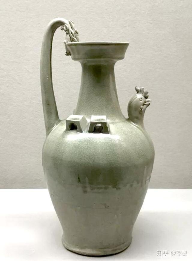 宋代　定窯 我的镇斋之宝16:宋/元白釉定窑“新官”款刻花盘口凤首壶_鸡头_