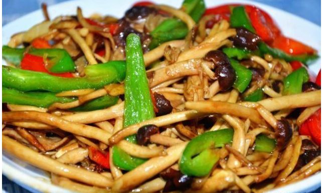 干煸茶树菇,超好吃,在家学起来