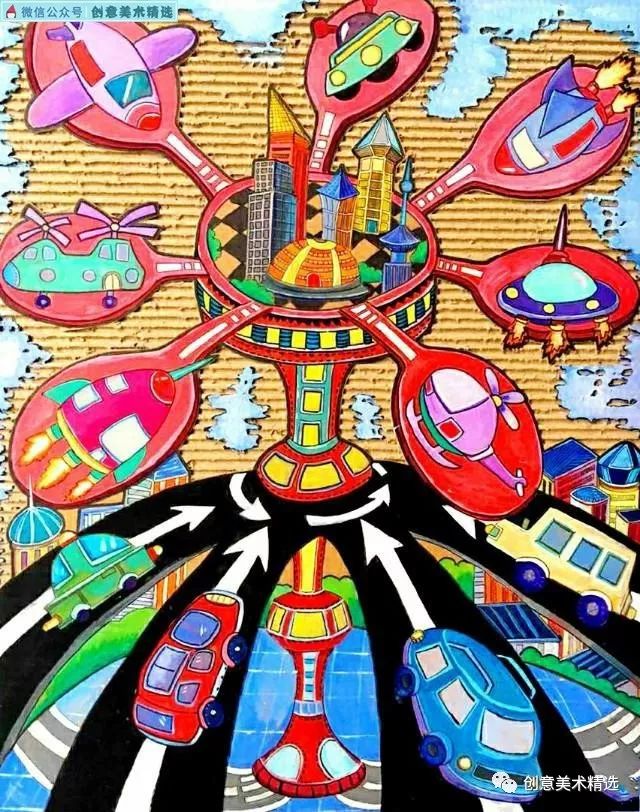 素材分享——富于创想力的科幻主题儿童画_想象力