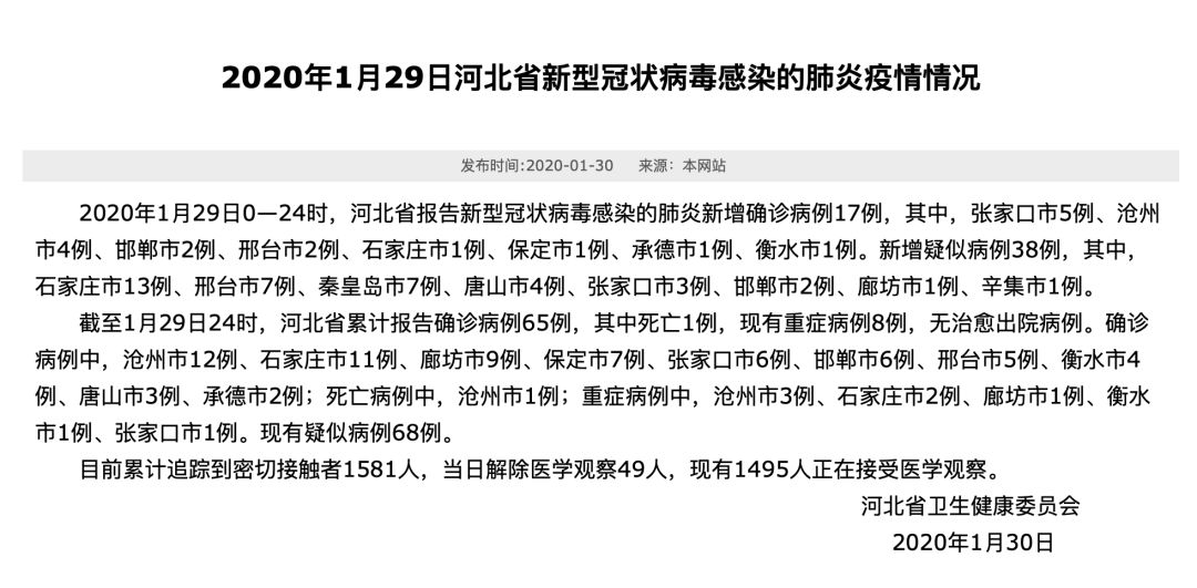 邢台新增确诊病例2例!累计确诊5例!