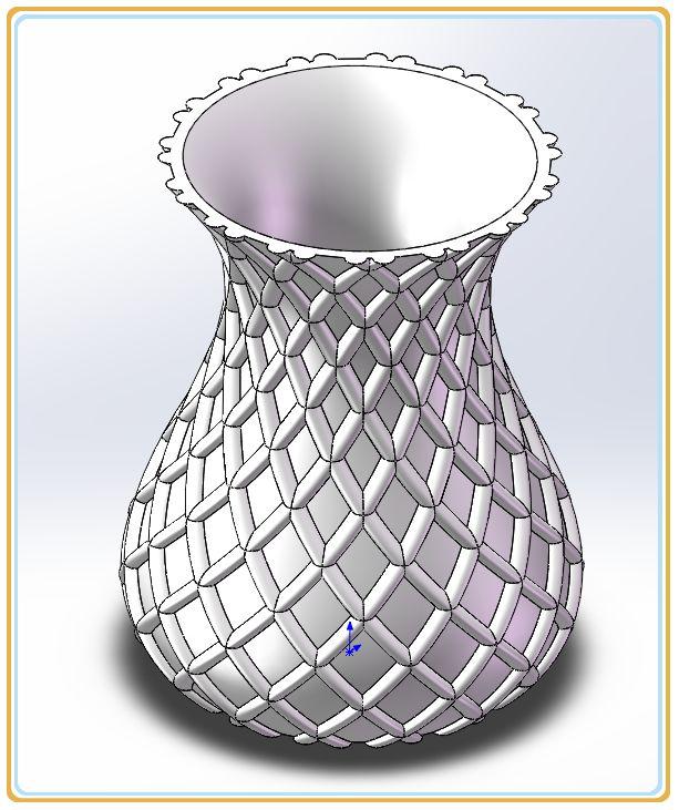 solidworks图文教程画一个带菱形格子的花瓶步骤详细